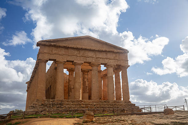 Valley of the Temples. Historical evidence of the Greek presence on the island of Sicily. UNESCO heritage in Italy.