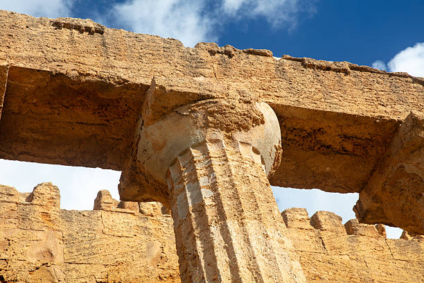 Famous Valle dei Templi UNESCO World Heritage Site. Greek temple - remains of the Temple of Concordia. Agrigento, Sicily, southern Italy