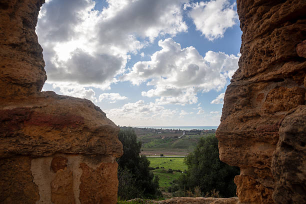The ancient Greek ruins at the Valley of the Temples, a UNESCO World Heritage Site in Agrigento, Sicily, Italy.