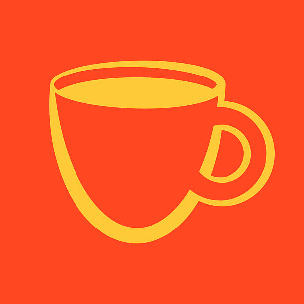 Vector illustration of a cute and cartoonish coffee mug.