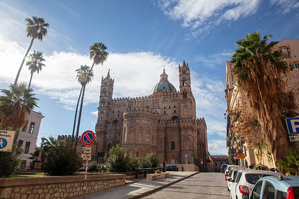 Palermo Cathedral, Palermo, Sicily, Italy. Side view.