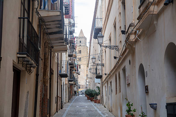 Photo of a typical italian street located in Cefalum Sicily.