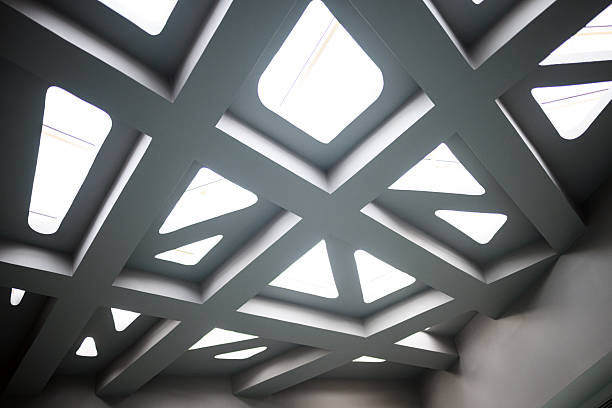 Architectural detail from a modern building with skylight