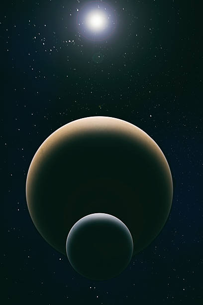 Echoing the spirit of a blockbuster sci-fi movie, here we see uncharted and mysterious planets drifting through the void of space, waiting to be explored...