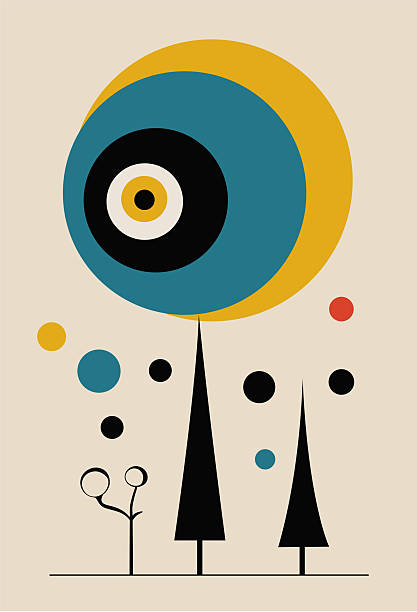 Abstract cartoon character. Flat character design made of geometric shapes. EPS 10.