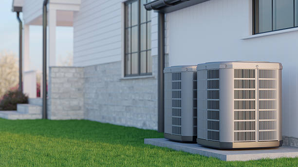 istock Modern American House with Heat Pump System, 3D Illustration Isolated 2257555284