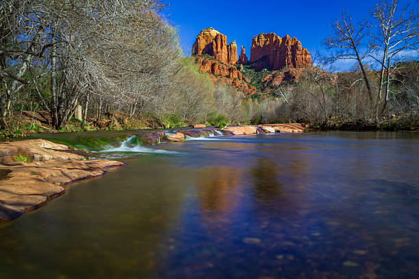 The Navajo sandstone buttes and mesas of Sedona and Oak Creek Canyon, Arizona, USA