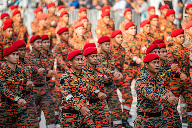 Putrajaya, Malaysia- AUGUST 27, 2025 : Participant rehearsal day before National day (Merdeka) on August 31st n Putrajaya.