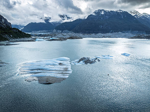 Iceberg pattern, Jorge Montt Tidewater Glacier, Caleta Tortel, Aysen Region, Patagonia, Chile