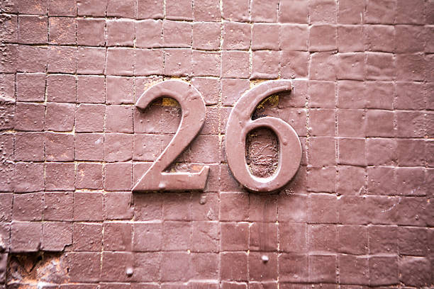 Close-up of a number on the outside of a building in Brussels