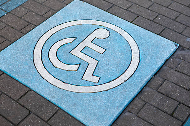 Disabled parking sign in Brussels