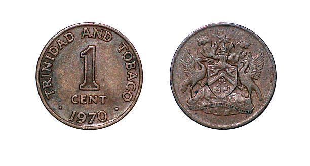 Coin 1 cent. 1970 year. Trinidat and Tobago