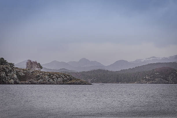 Sørstrand Folkepark, Floro park, village in the province of Sogn og Fjordane in the Vestlandet region, Norway. Floro Fjord.