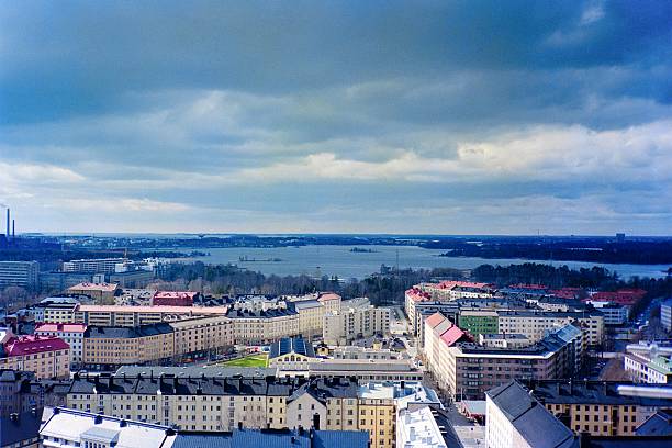 Aerial view of the city of Helsinki, Finland