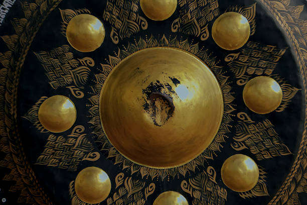 full frame abstract chinese chau gong closeup