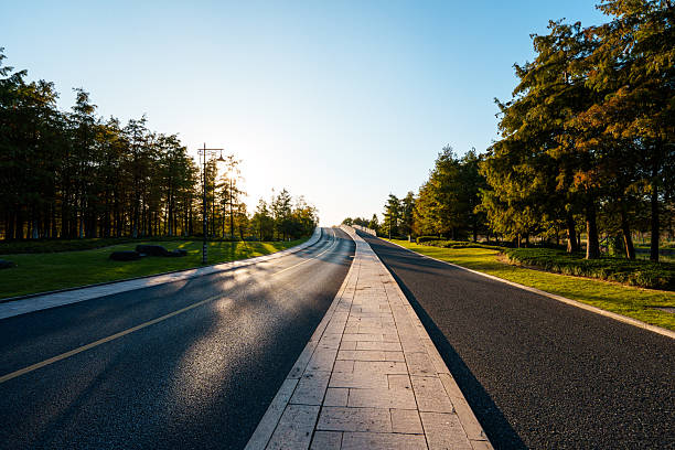 road in city park