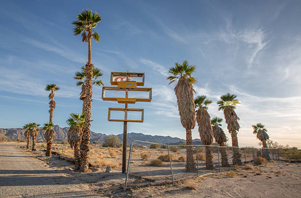 An abandoned property and dilapidated signing southern California.