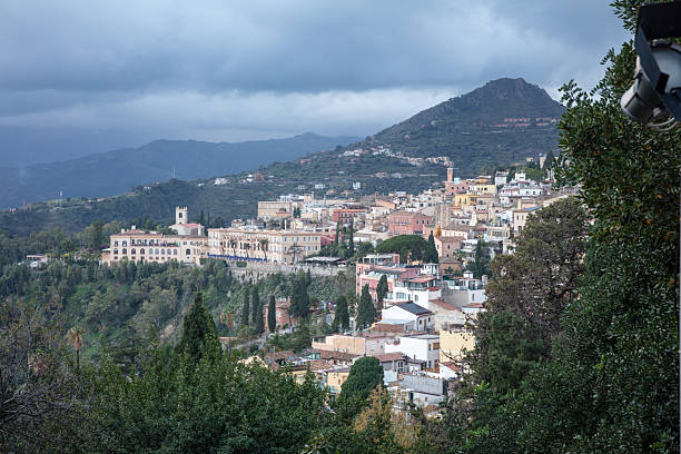 Greek Theater with Mt.Etna in background in Taormina, Sicily