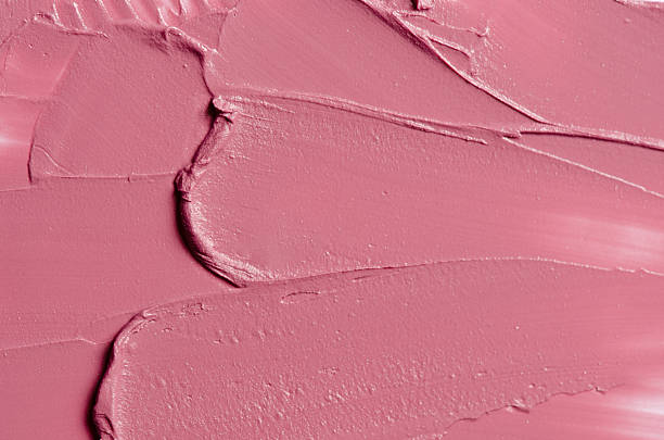The texture of the lipstick. Close-up.