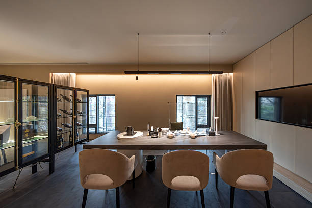 An empty and cozy leisure tea room