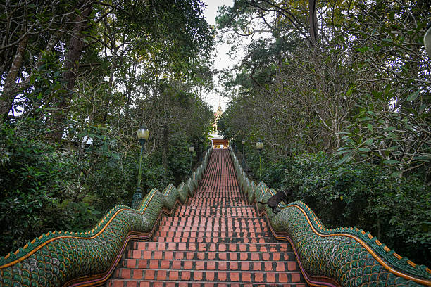 istock Sacred Naga Staircase to Mountain Temple 2257738062