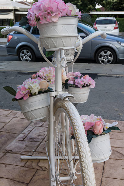 Painted bike as restaurant decoration