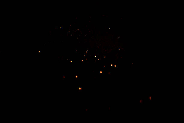 Golden abstract bokeh on black background. Holiday concept