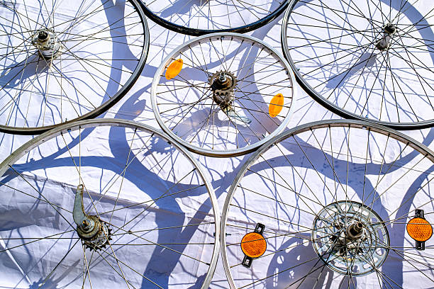 Wheel evolution. Digitally Generated Image isolated on white background