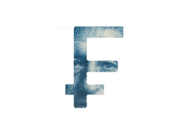 white background Swiss franc symbol