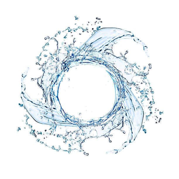 istock Clean water swirling in air on white background 2257807603
