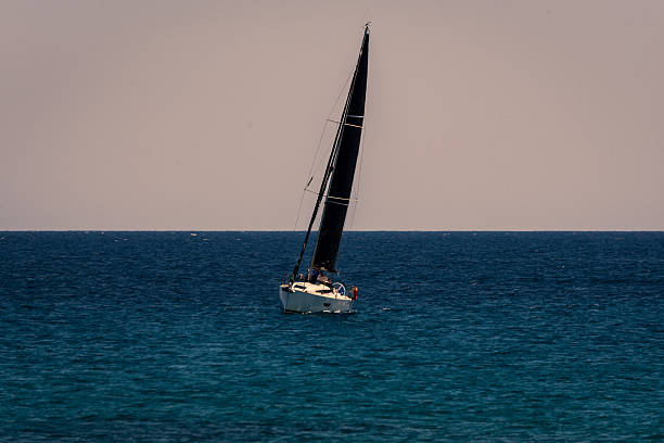 Sailing boats sailing in the Mediterranean.