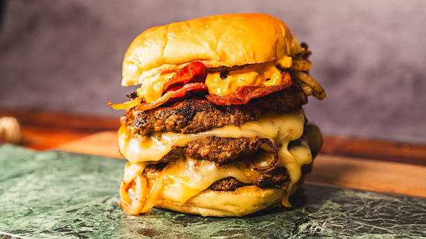 Triple Patty Bacon Cheese Smash Burger