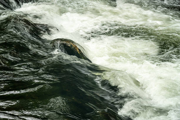 A running stream in slow motion