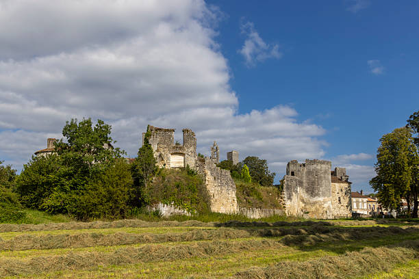 Blaye, Nouvelle-Aquitaine, France - October 31, 2022: Architecture detail of the Blaye citadel, close to the town in bad weather on an autumn day