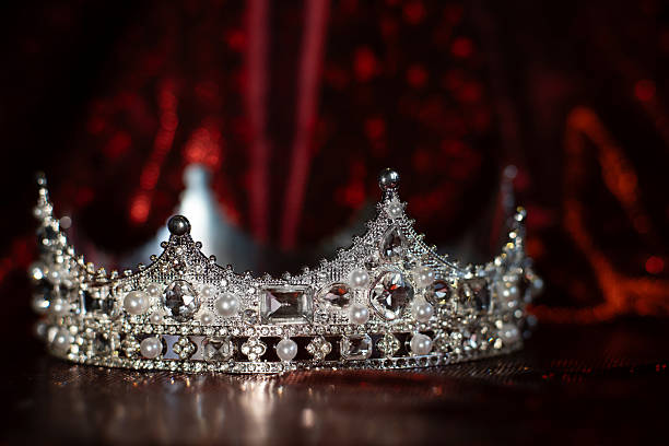 Golden crown isolated on white background. 3D illustration.