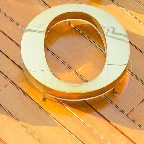 Golden  colored letter O
