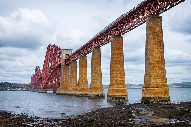 Detail of Forth Road Bridge Edinburgh