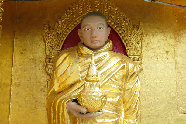 January 1st 2026 - Yangon, Myanmar: A Buddhist Statue at Kyauktan Ye Le Pagoda.
