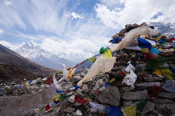 Landscape from Chukpi Lhara viewpoint, Dughla, EBC trekking, Nepal. Everest base camp trekking