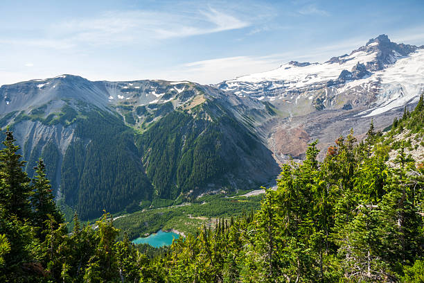 Mountain scenery from Sunrise Point Trail, Mt Rainier National Park, Washington, USA