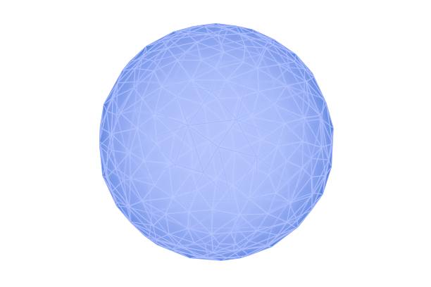Vibrant blue sphere with intricate network lines, perfect for tech and innovation concepts