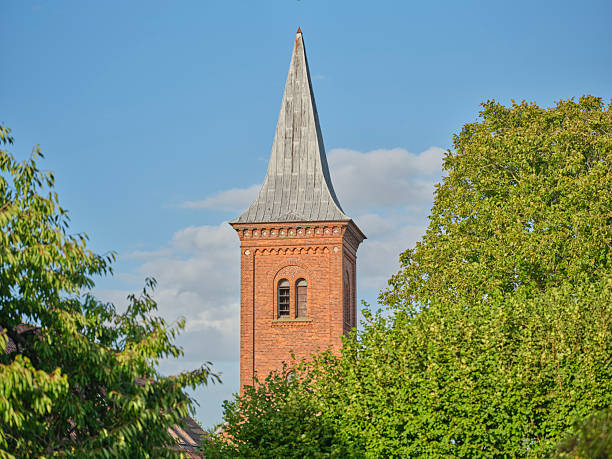 Wiefelstede, Germany - August 29, 2015: St. Johannes Church in the center of Wiefelstede