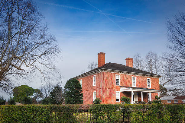 Virginia Beach, Virginia, USA - January 14, 2026: The back of Pembroke Manor, built by enslaved African Americans in 1764.