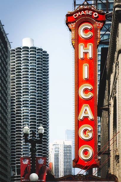 Chicago, Illinois, USA - August 3, 2025: The Chicago Theater,  originally built as the Balaban and Katz Chicago Theater in 1921.