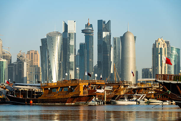 The Modern City Skyline in the Background