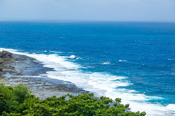 The Okinawa Peace Memorial Park boasts crystal-clear waters, crashing waves, and magnificent coastal scenery.