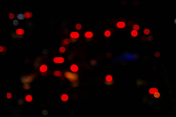 Blured night light. bokeh background, Blur concept . Abstract unfocused blured bokeh light dots background