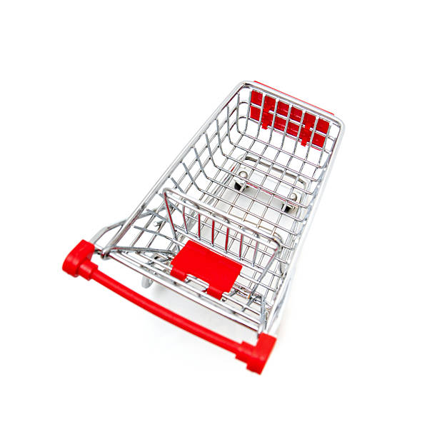 Empty shopping Cart isolated on white background.
