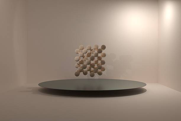 3D rendered image of silicon crystal in clean room