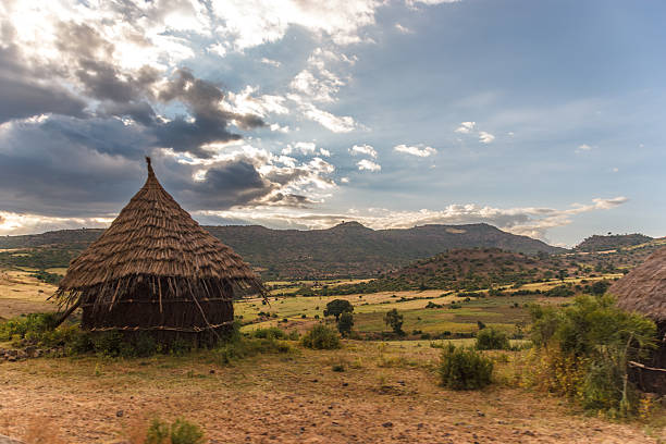 Roofs of  Konso in South of  Ethiopia, Africa.
